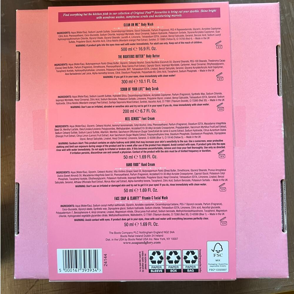 Soap & Glory gift set 6 pc Feeling Spa-Struck Gift Set - New In Box - Picture 2 of 3